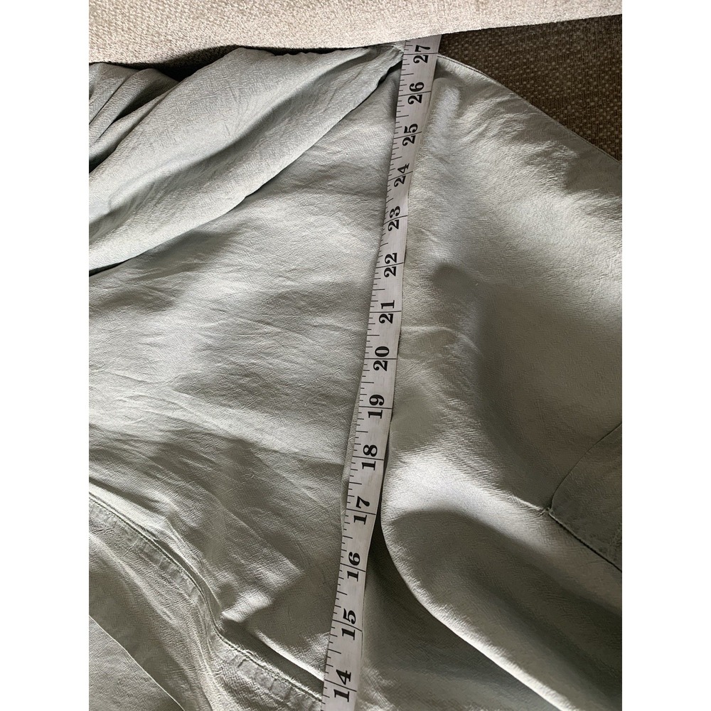 VTG Icy Muted Blue 100% Thai Silk Handwoven Lounge Old Money Quiet Luxury Unisex - Picture 10 of 12